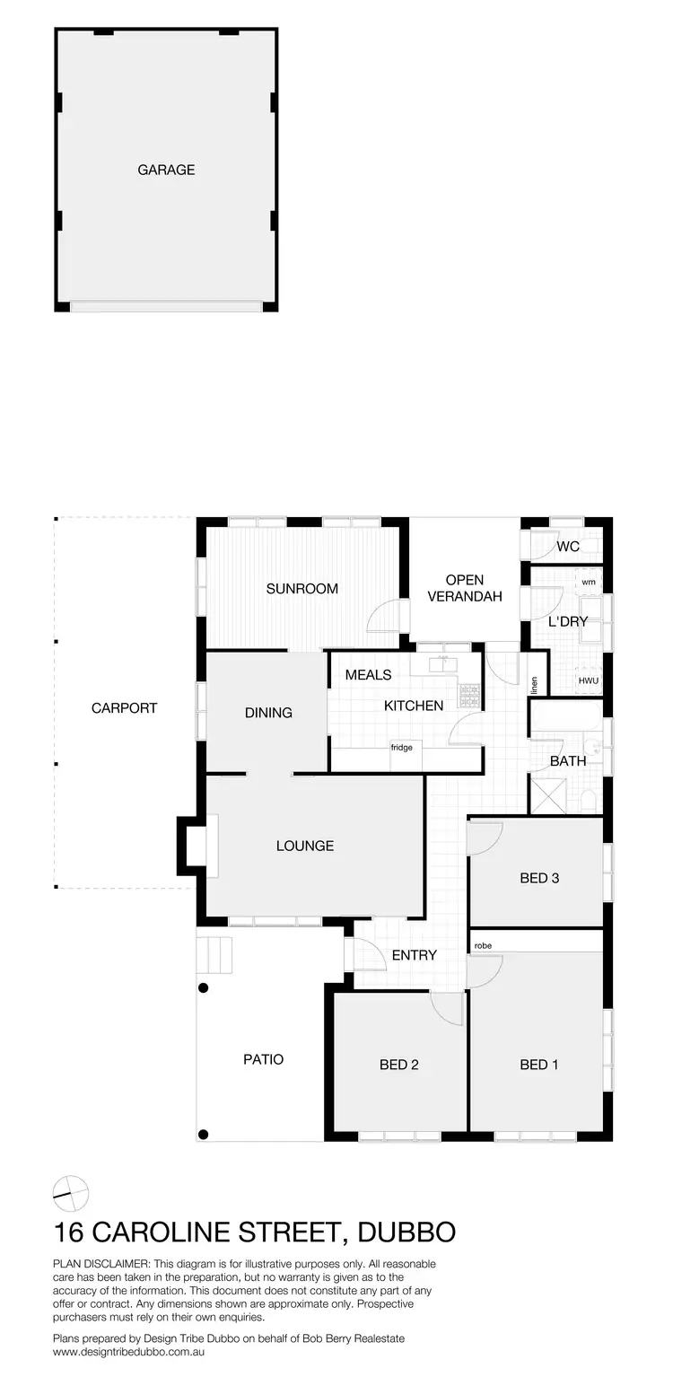 Floorplan of Homely house listing, 16 Caroline St, Dubbo NSW 2830