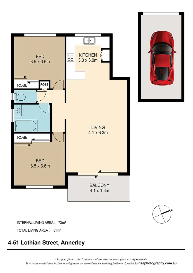 Floorplan of Homely apartment listing, 4/51 Lothian St, Annerley QLD 4103