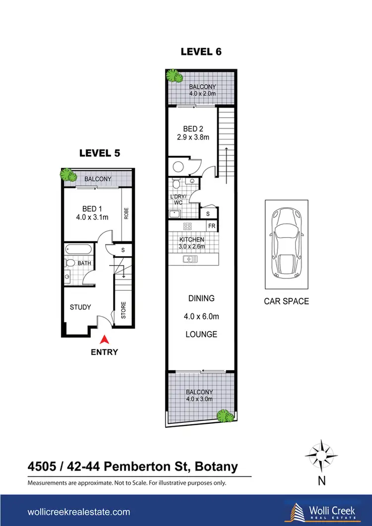 Floorplan of Homely apartment listing, 4505/42-44 Pemberton St, Botany NSW 2019