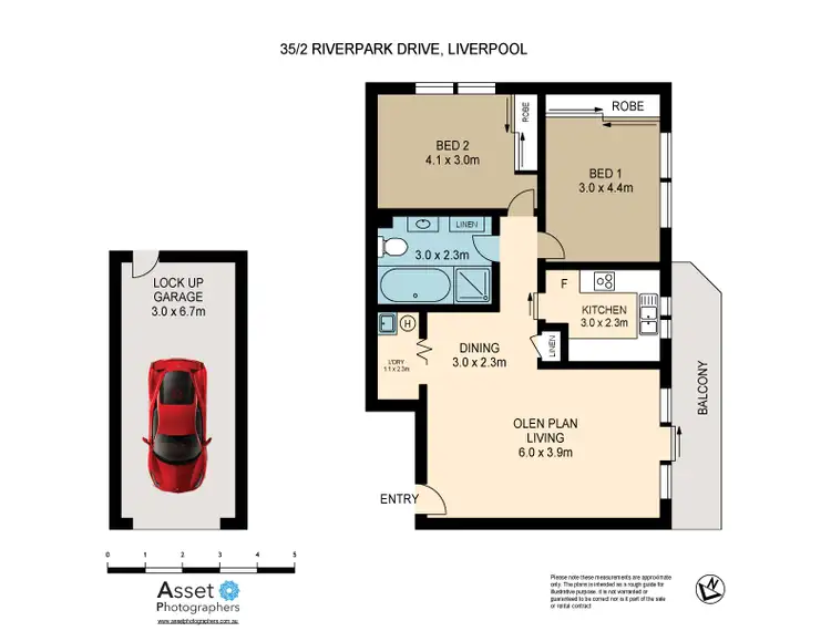 Floorplan of Homely unit listing, 35/2 Riverpark Dr, Liverpool NSW 2170