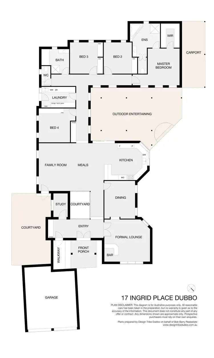 Floorplan of Homely house listing, 17 Ingrid Pl, Dubbo NSW 2830