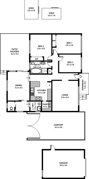 Floorplan of Homely house listing, 19 Kenneth Cres, Dean Park NSW 2761