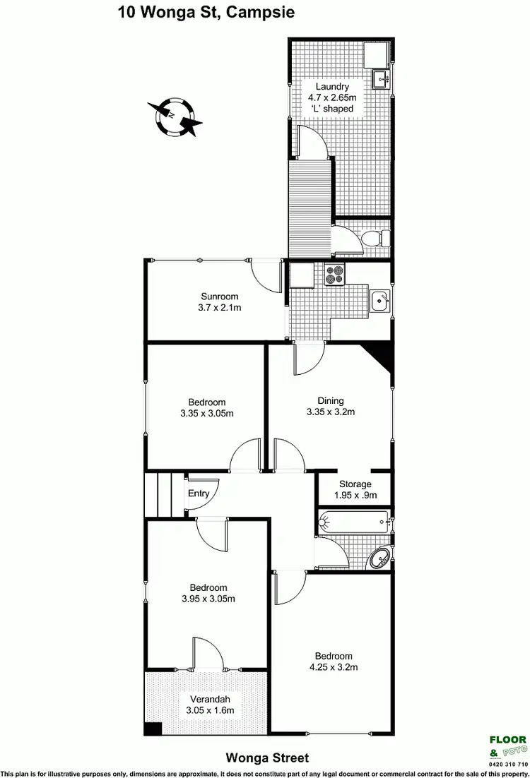 Floorplan of Homely house listing, 10 Wonga St, Canterbury NSW 2193