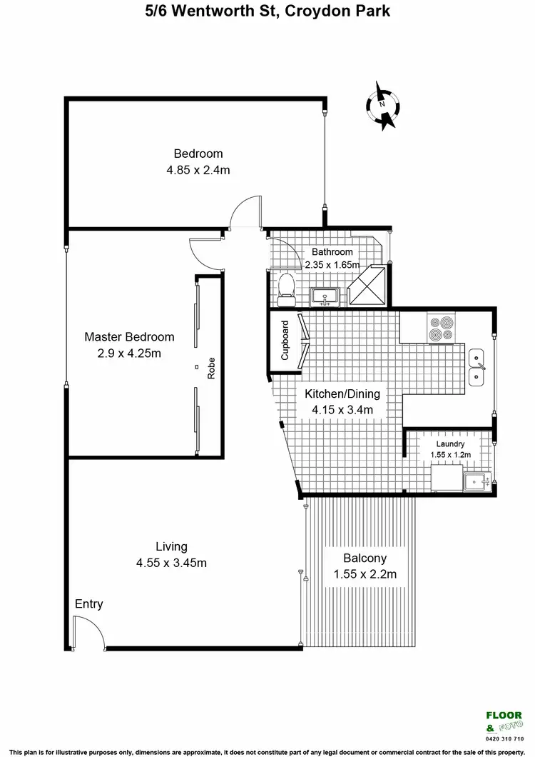 Floorplan of Homely unit listing, 5/6 Wentworth St, Croydon Park NSW 2133