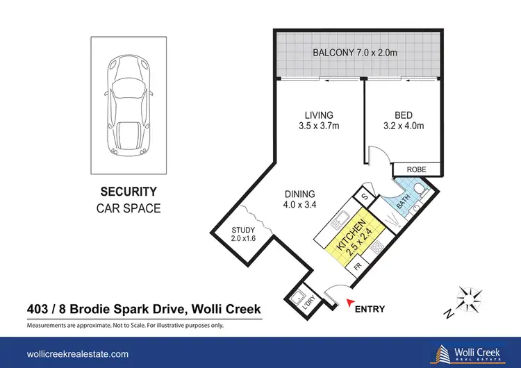 Floorplan of Homely apartment listing, 403/8 Brodie Spark Dr, Wolli Creek NSW 2205