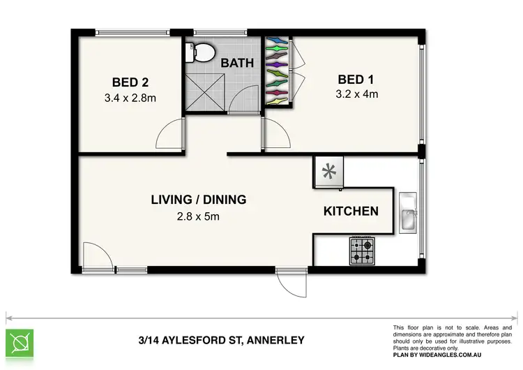 Floorplan of Homely unit listing, 3/14 Aylesford St, Annerley QLD 4103