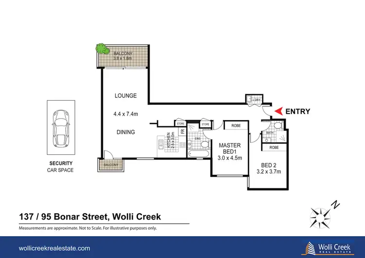 Floorplan of Homely apartment listing, 137/95 Bonar St, Wolli Creek NSW 2205