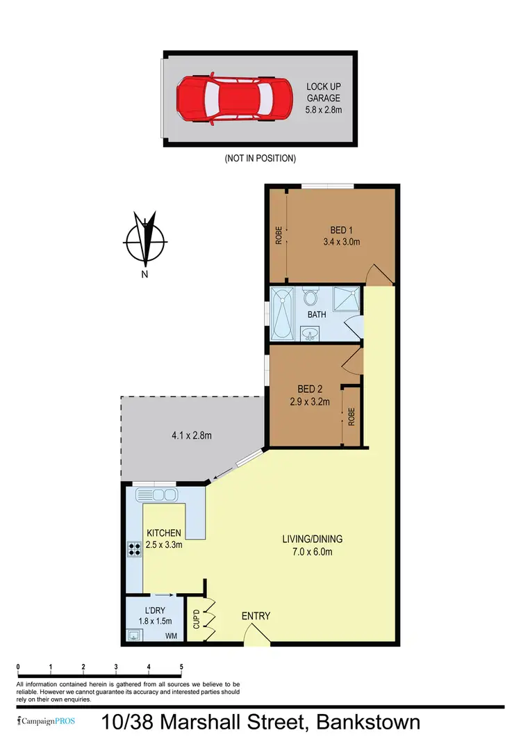 Floorplan of Homely unit listing, 10/38 Marshall St, Bankstown NSW 2200