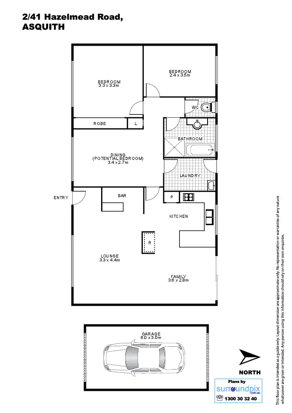 Floorplan of Homely townhouse listing, 2/41 Hazelmead Rd, Asquith NSW 2077