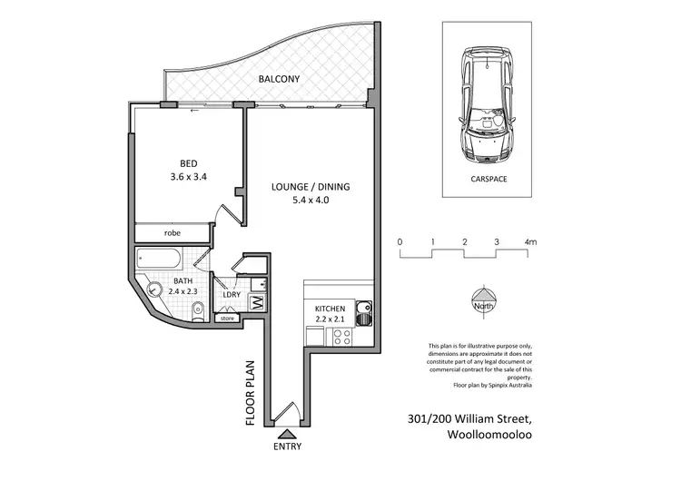 Floorplan of Homely apartment listing, 301/200 William St, Woolloomooloo NSW 2011