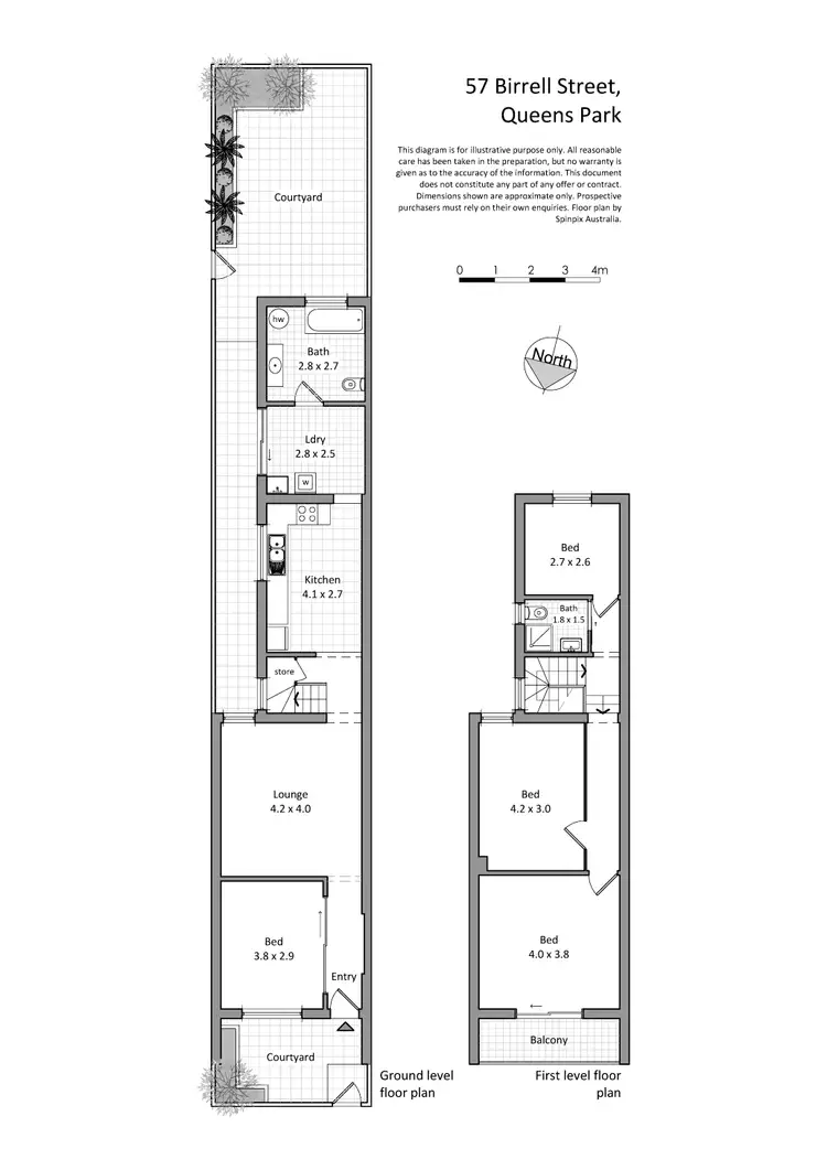 Floorplan of Homely terrace listing, 57 Birrell  St, Queens Park NSW 2022