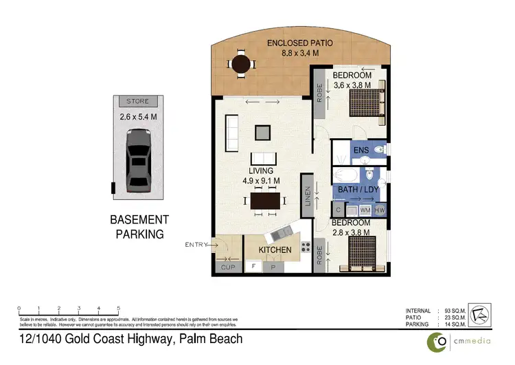Floorplan of Homely unit listing, 12/1040 Gold Coast Hwy, Palm Beach QLD 4221