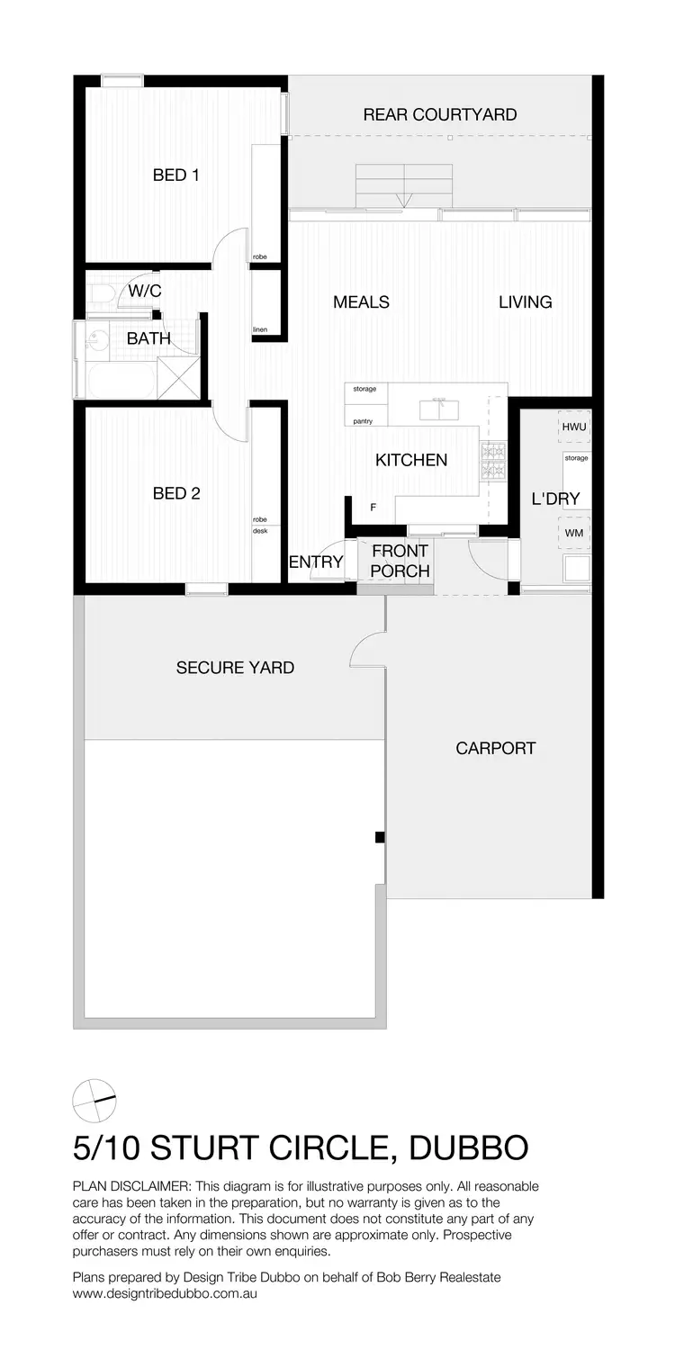 Floorplan of Homely unit listing, 5/10 Sturt Cir, Dubbo NSW 2830