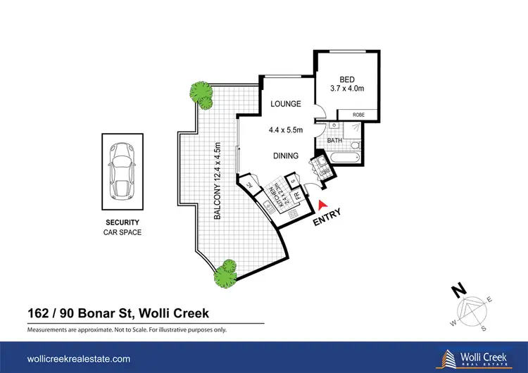 Floorplan of Homely apartment listing, 162/90 Bonar St, Wolli Creek NSW 2205
