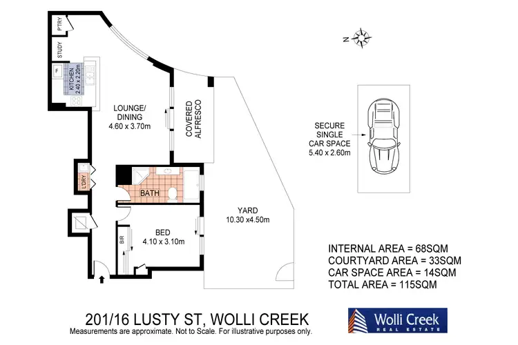 Floorplan of Homely apartment listing, 201/86 Bonar St, Wolli Creek NSW 2205