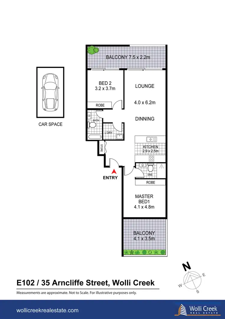 Floorplan of Homely apartment listing, E102/35 Arncliffe St, Wolli Creek NSW 2205