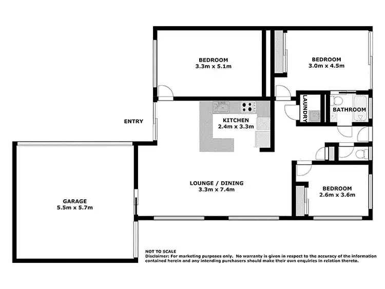 Floorplan of Homely semi-detached listing, 2/39 Shoreline Dr, Fingal Bay NSW 2315