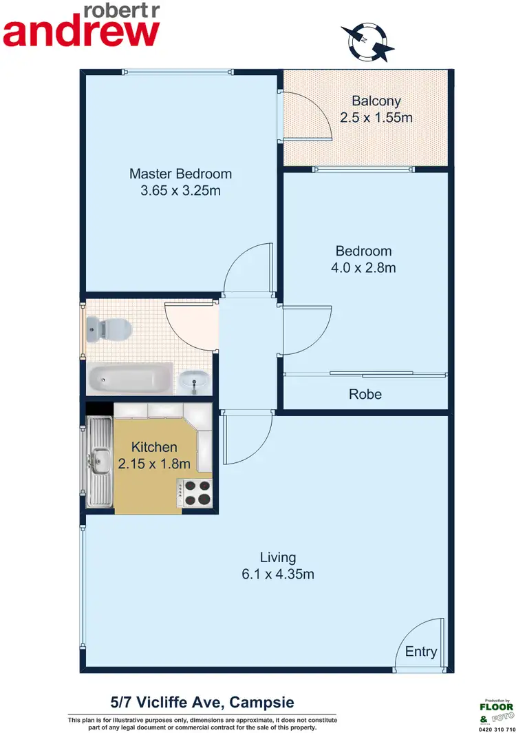 Floorplan of Homely unit listing, 5/7 Vicliffe Ave, Campsie NSW 2194