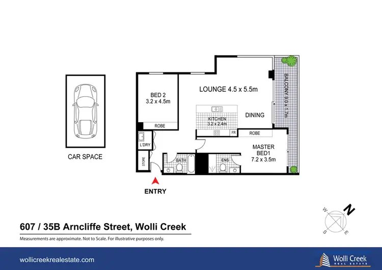Floorplan of Homely apartment listing, B607/35 Arncliffe St, Wolli Creek NSW 2205