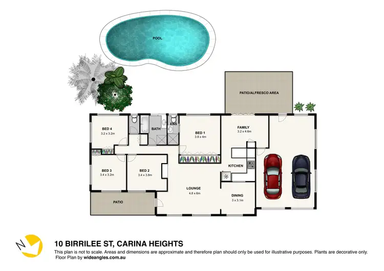 Floorplan of Homely house listing, 10 Birrilee St, Carina Heights QLD 4152