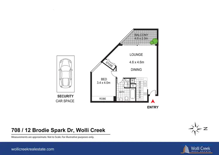 Floorplan of Homely apartment listing, 708/12 Brodie Spark Dr, Wolli Creek NSW 2205