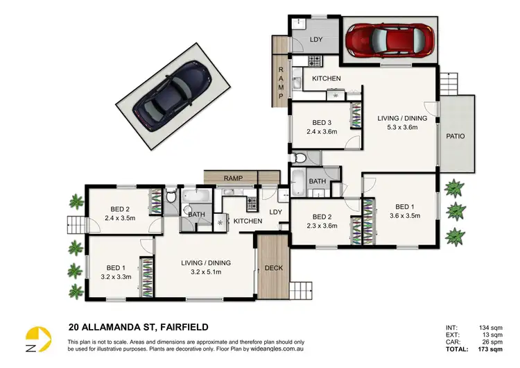 Floorplan of Homely house listing, 20 Allamanda St, Fairfield QLD 4103
