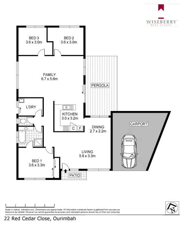 Floorplan of Homely house listing, 22 Red Cedar Cl, Ourimbah NSW 2258