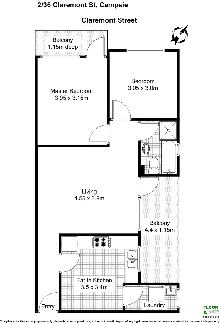 Floorplan of Homely apartment listing, 2/36 Claremont St, Campsie NSW 2194