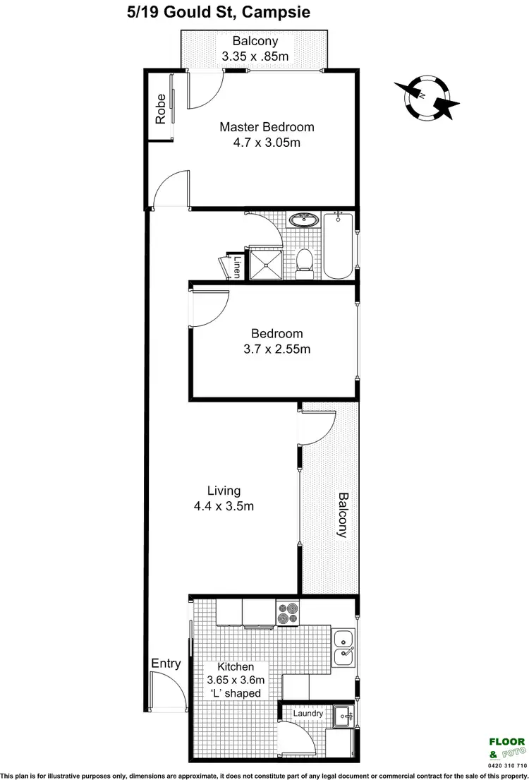 Floorplan of Homely unit listing, 5/19 Gould St, Campsie NSW 2194