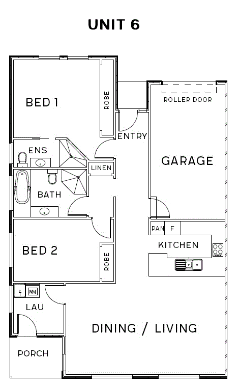Floorplan of Homely unit listing, 6/43-45 Nile St, Orange NSW 2800