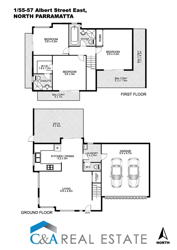 Floorplan of Homely townhouse listing, 55 Albert St East -, North Parramatta NSW 2151