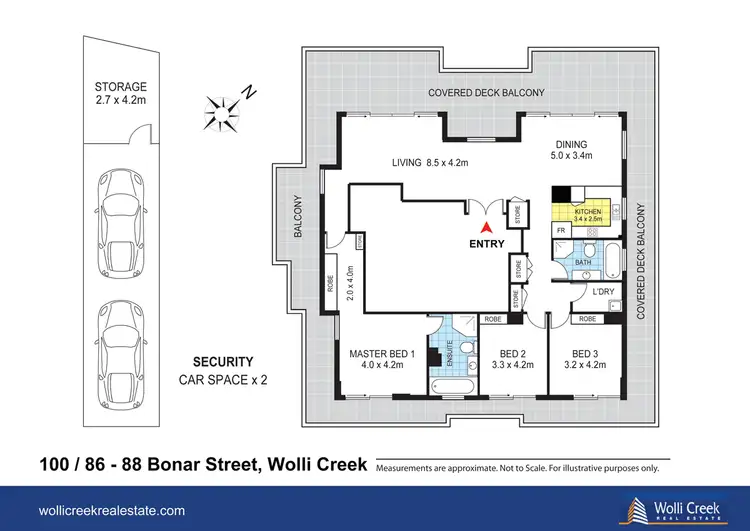 Floorplan of Homely apartment listing, 100/88 Bonar St, Wolli Creek NSW 2205