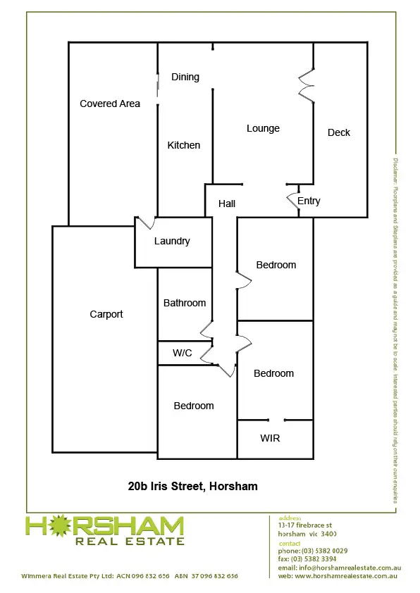 Floorplan of Homely house listing, 20B Iris Street, Horsham VIC 3400