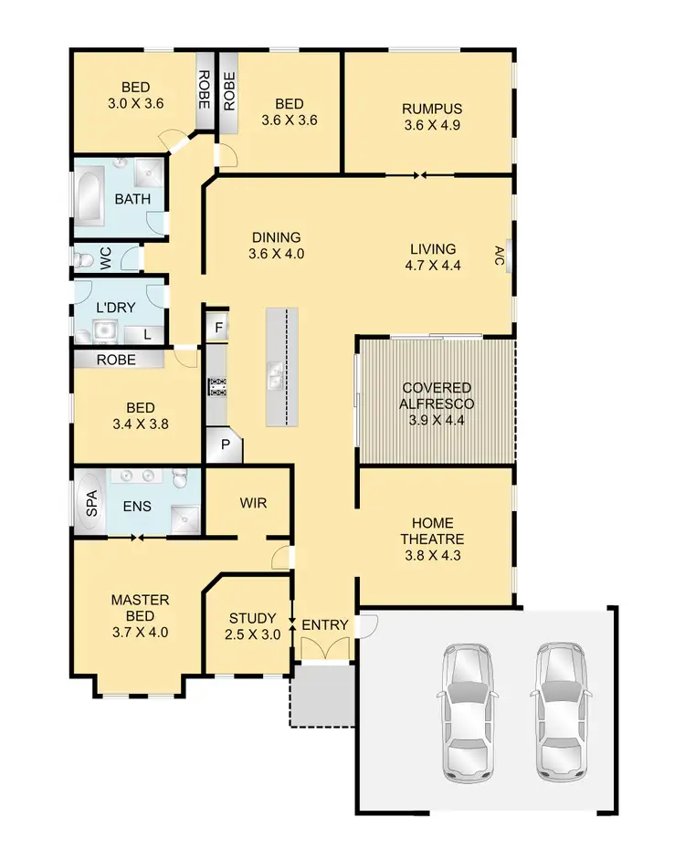 Floorplan of Homely house listing, 17 Parkway Place, Clifton Springs VIC 3222