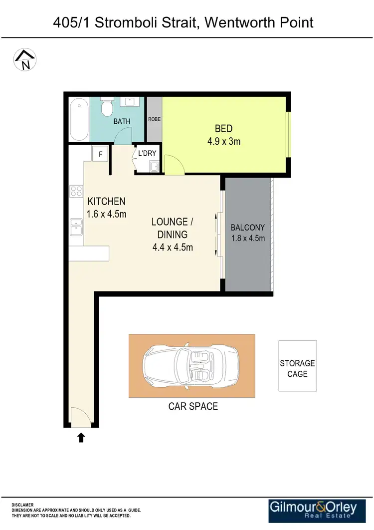 Floorplan of Homely unit listing, 405/1 Stromboli Strait, Wentworth Point NSW 2127