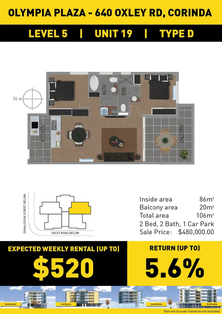Floorplan of Homely unit listing, 19/640 Oxley Rd, Corinda QLD 4075