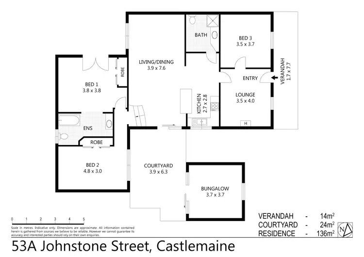 Floorplan of Homely house listing, 53A Johnstone Street, Castlemaine VIC 3450