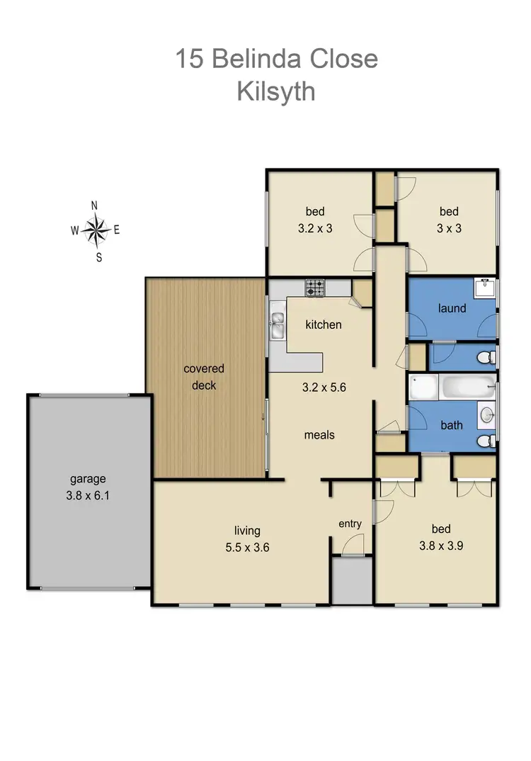 Floorplan of Homely house listing, 15 Belinda Close, Kilsyth VIC 3137