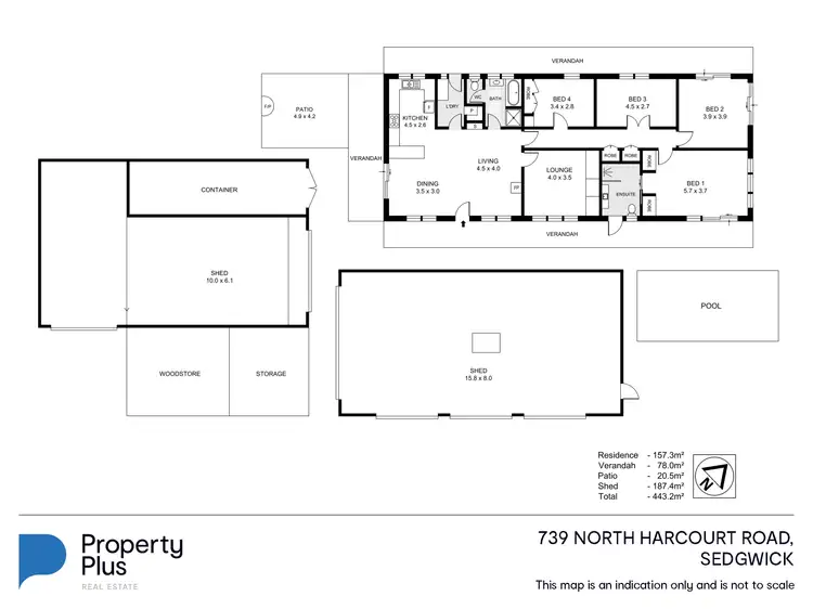 Floorplan of Homely house listing, 739 North Harcourt Road, Sedgwick VIC 3551