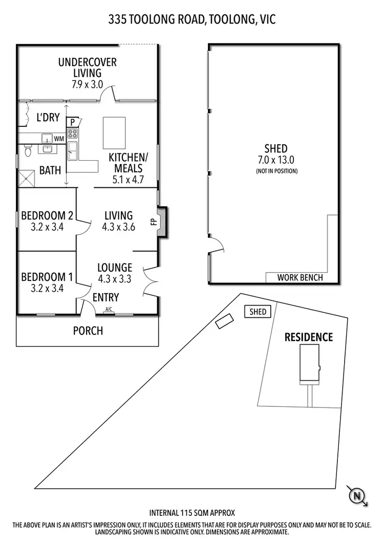Floorplan of Homely house listing, 335 TOOLONG ROAD, Toolong VIC 3285