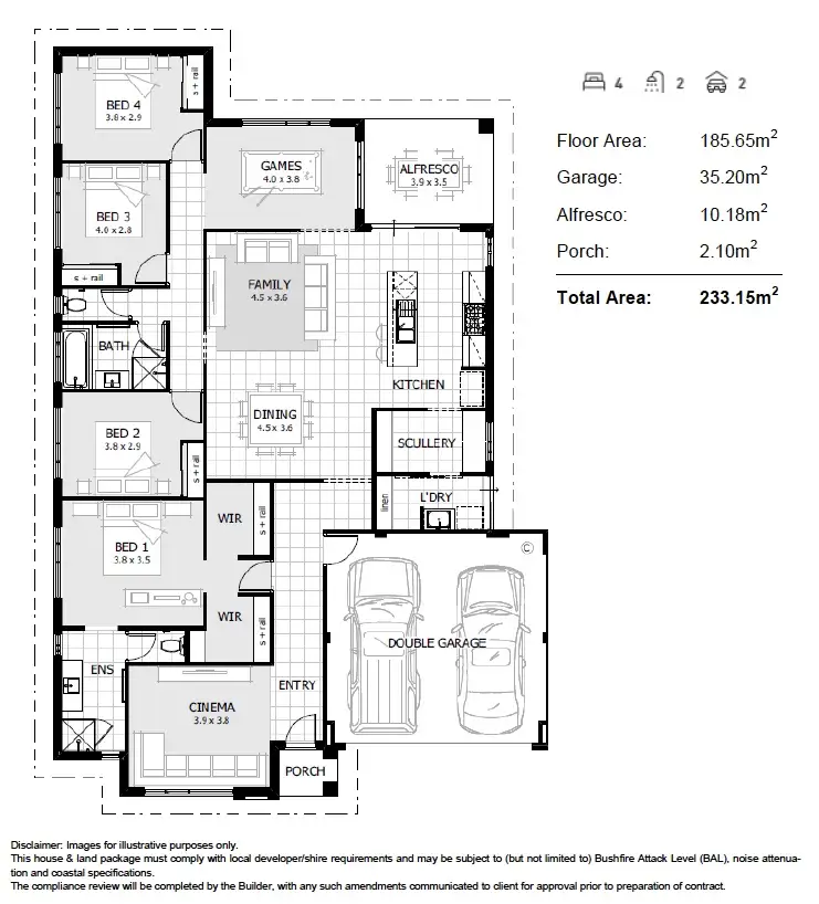 Floorplan of Homely house listing, Lot 92 Myrtle street, Piara Waters WA 6112