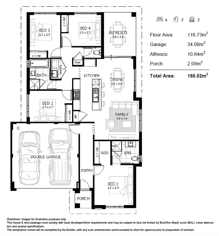 Floorplan of Homely house listing, Lot 125 Desert Pea Loop, Piara Waters WA 6112