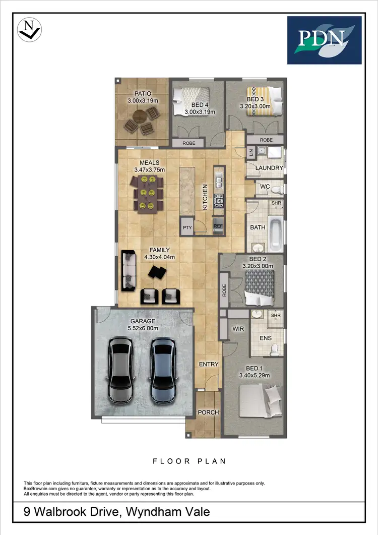 Floorplan of Homely house listing, 9 Walbrook Drive, Wyndham Vale VIC 3024