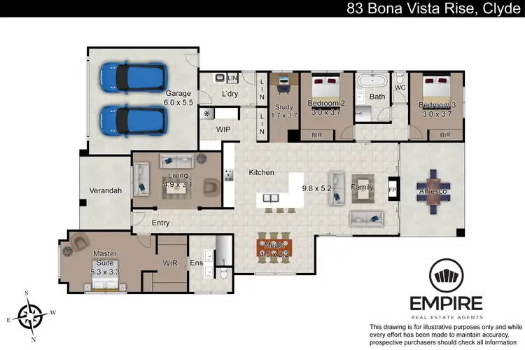 Floorplan of Homely house listing, 83 Bona Vista Rise, Clyde VIC 3978