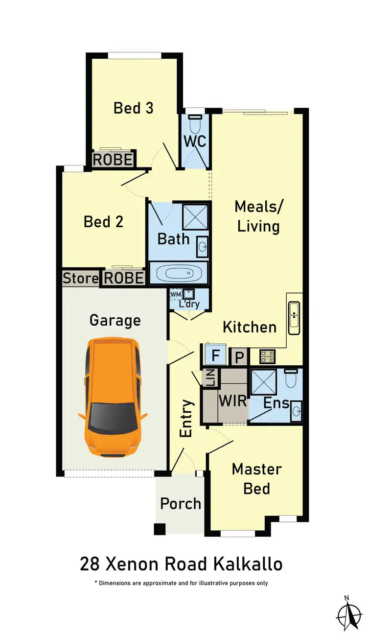 Floorplan of Homely house listing, 28 Xenon Road, Kalkallo VIC 3064