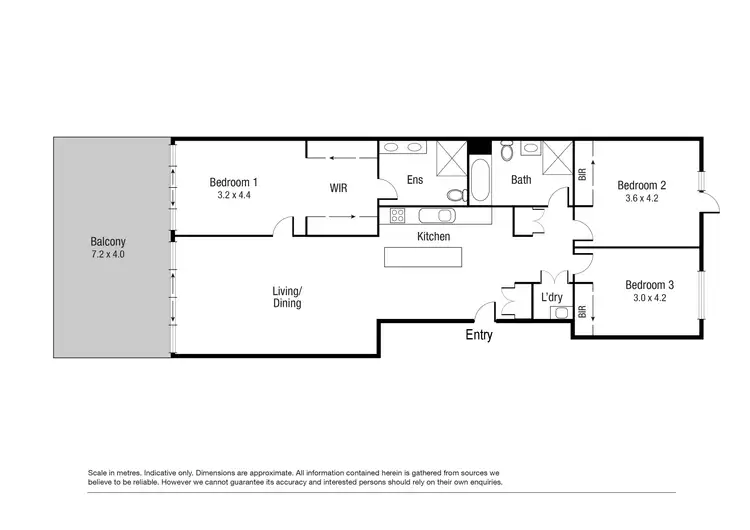 Floorplan of Homely apartment listing, 705/69 Palmer Street, South Townsville QLD 4810