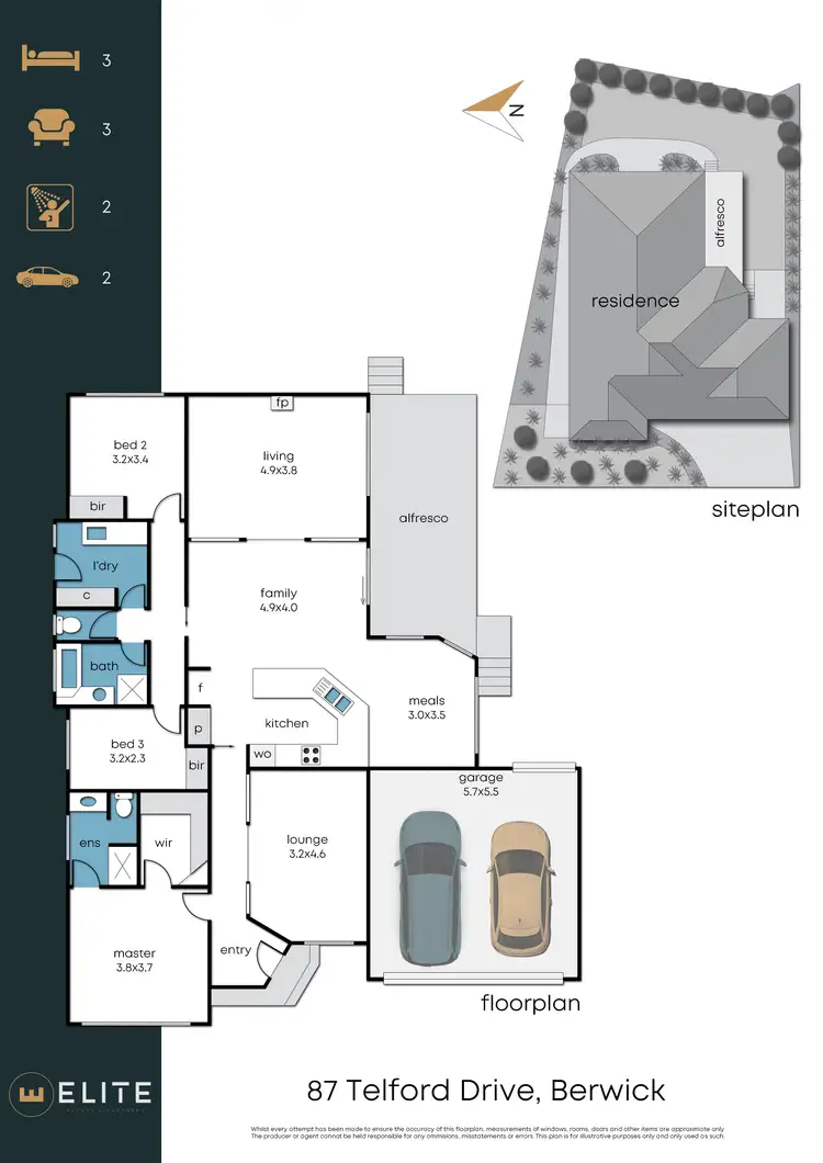 Floorplan of Homely house listing, 87 Telford Drive, Berwick VIC 3806