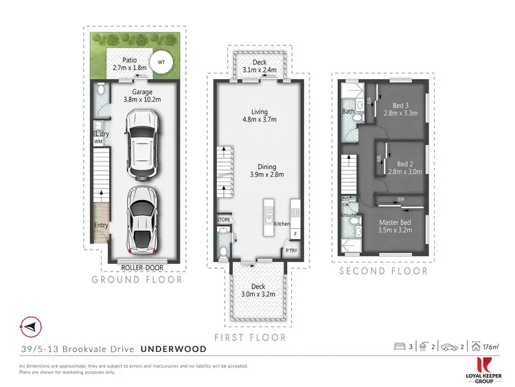 Floorplan of Homely townhouse listing, 39/5-13 BROOKVALE DRIVE, Underwood QLD 4119