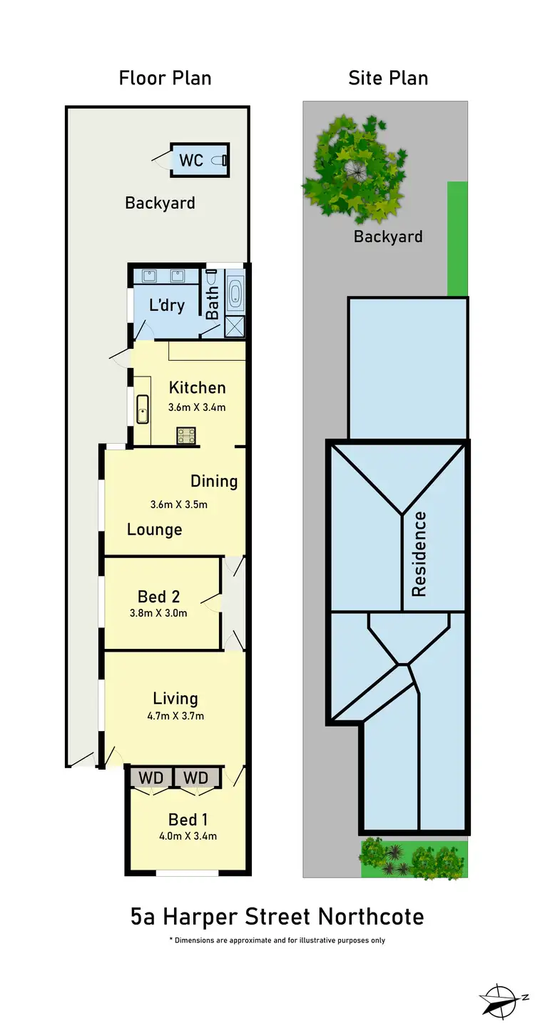 Floorplan of Homely house listing, 5A Harper Street, Northcote VIC 3070
