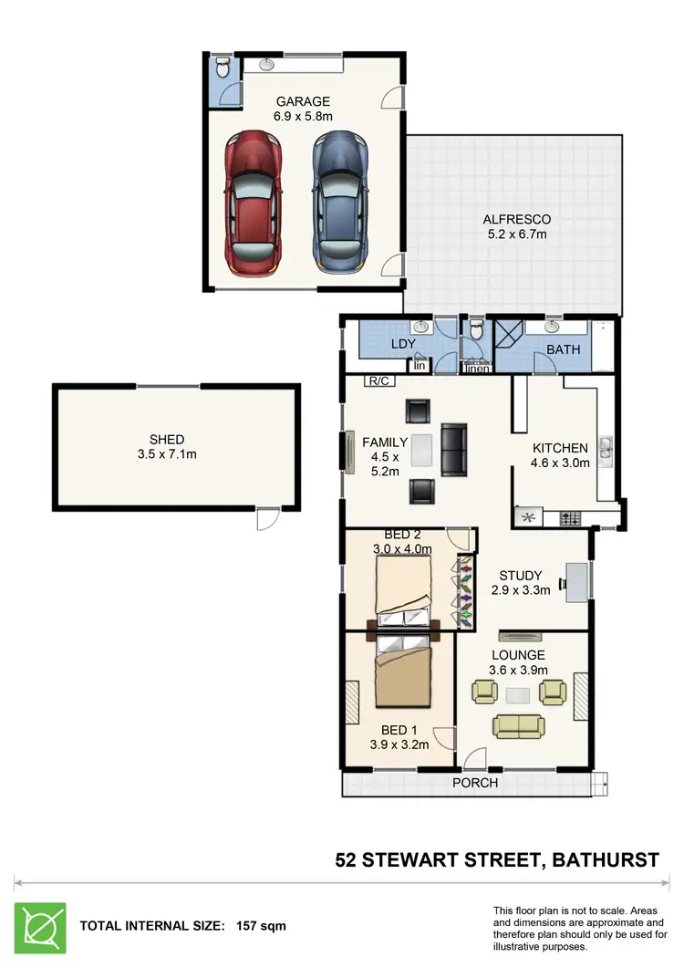 Floorplan of Homely house listing, 52 Stewart Street, Bathurst NSW 2795